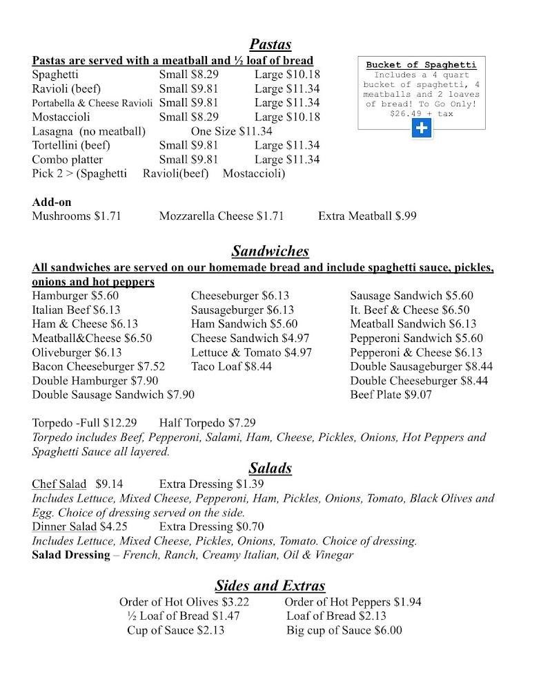 Al & Leda's Pizzeria Menu image 2